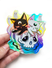 Load image into Gallery viewer, GEMINI CAT HOLO STICKER