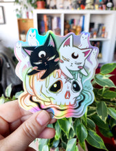 Load image into Gallery viewer, GEMINI CAT HOLO STICKER