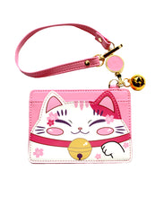 Load image into Gallery viewer, PREORDER Maneki neko pink card holder
