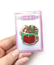 Load image into Gallery viewer, CAT IN A CUP PINS
