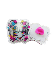 Load image into Gallery viewer, 3 EYES CAT/ FANG CLUB/ PINK CAN PINS