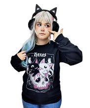 Load image into Gallery viewer, GEMINI CAT SWEATSHIRT (BLACK)

