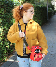 Load image into Gallery viewer, PREORDER Daruma neko small black Ita bag
