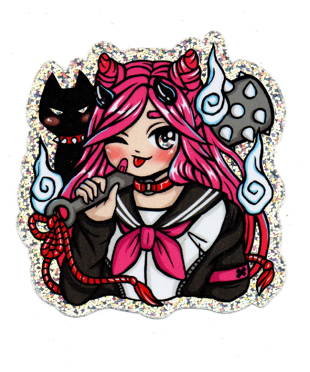 SUKEBAN PINK GLITTER STICKER