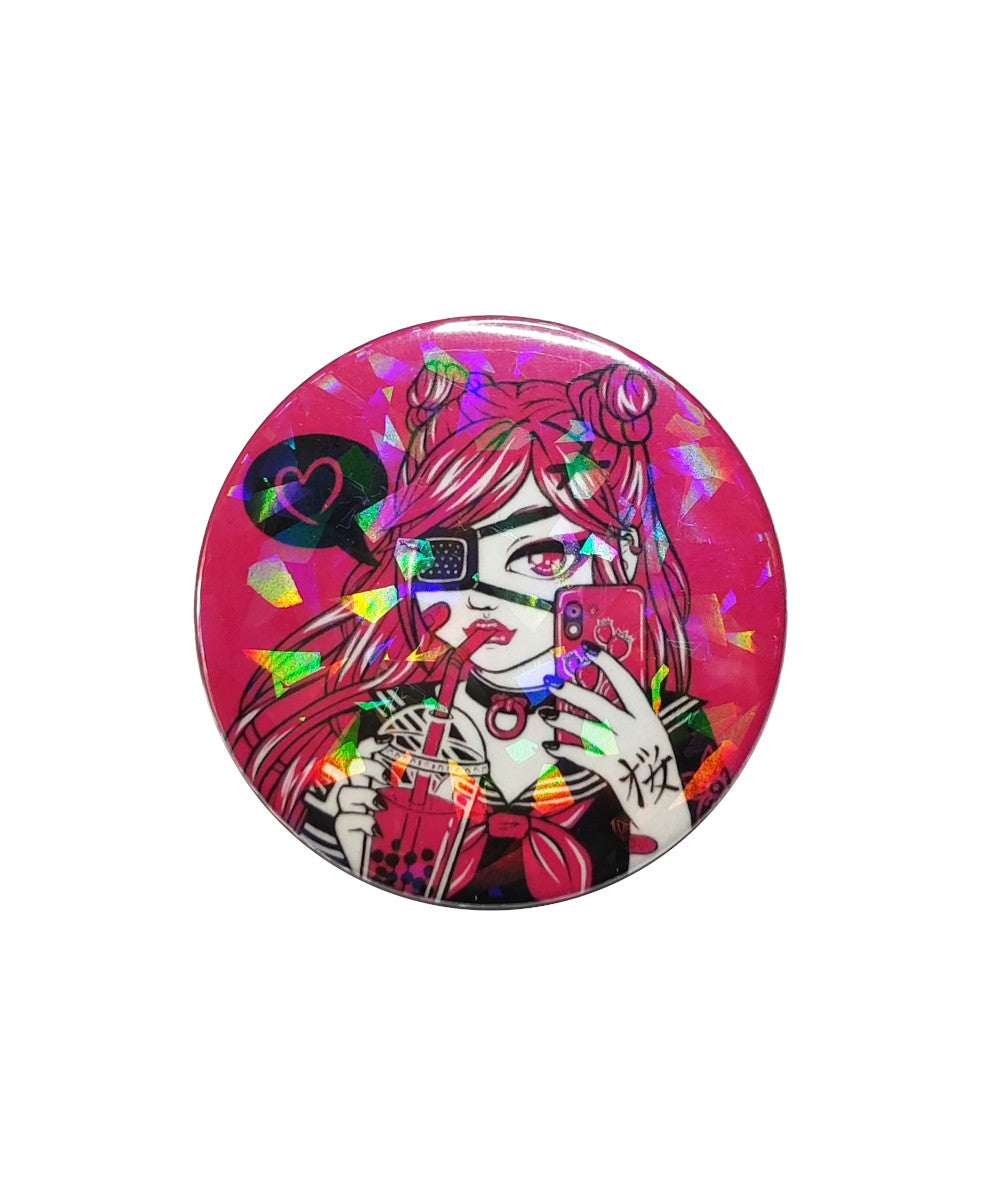 BUBBLE TEA GIRL BIG BADGE