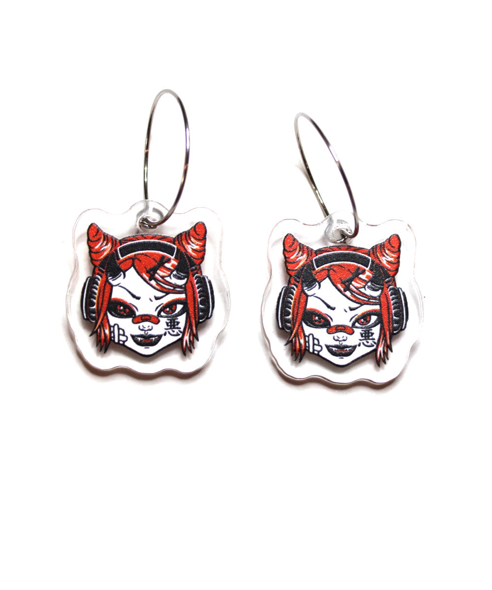 RED ONI EARRINGS