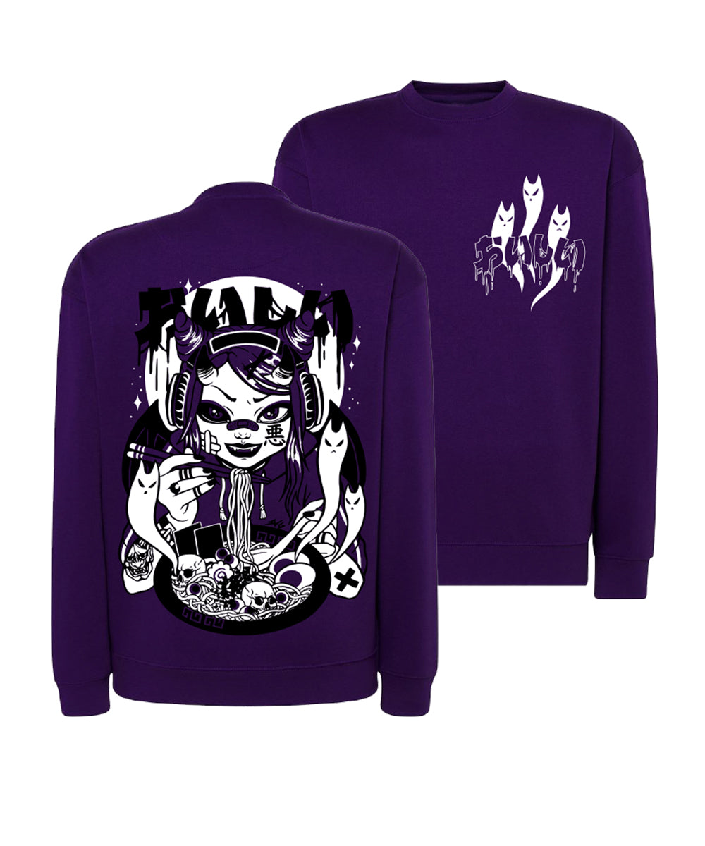 PURPLE DEAD RAMEN SWEATSHIRT